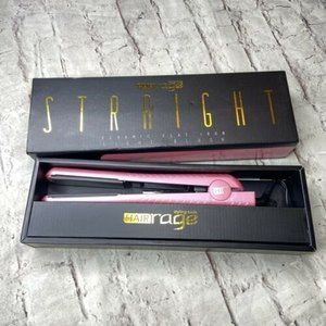 Hair Rage 1.25-Inch Ceramic Flat Iron Light Blush Pink Pearlescent Edition NWT
